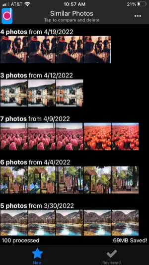 Similar photos list